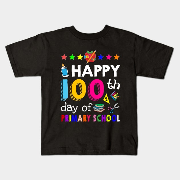 Happy 100 Days Of primary school Awesome T shirt F Kids T-Shirt by TeeLovely